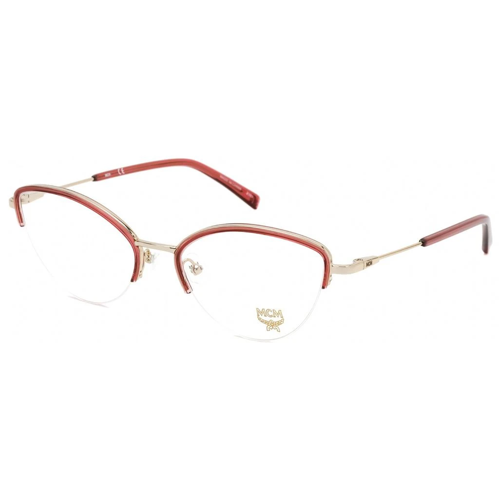 MCM MCM Women's Eyeglasses - Clear Demo Lens Wine/Gold Cat Eye Shape Frame | MCM2142 612 1