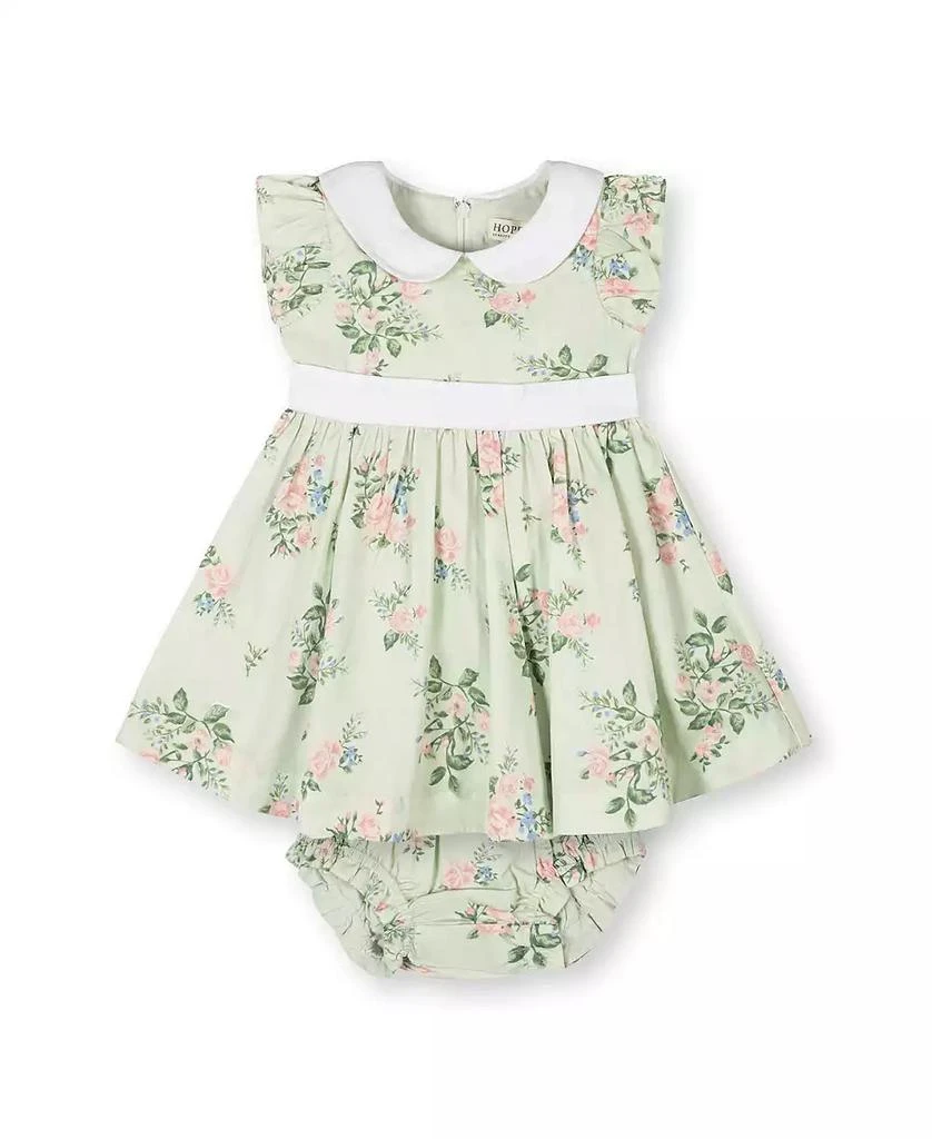Hope 
Henry Baby Organic Flutter Sleeve Sateen Dress with Peter Pan Collar