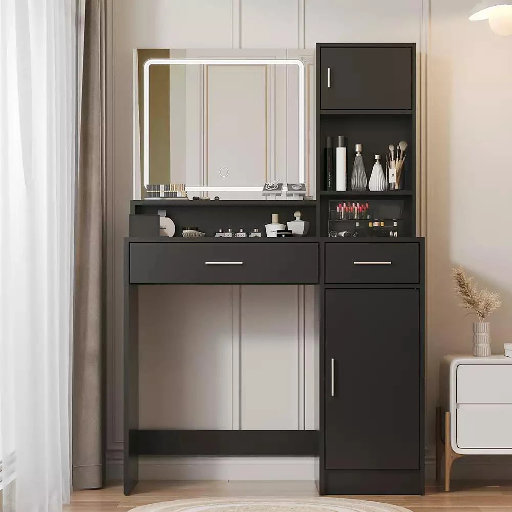 Streamdale Furniture LED Vanity Desk with Mirror, Drawer
Storage 2