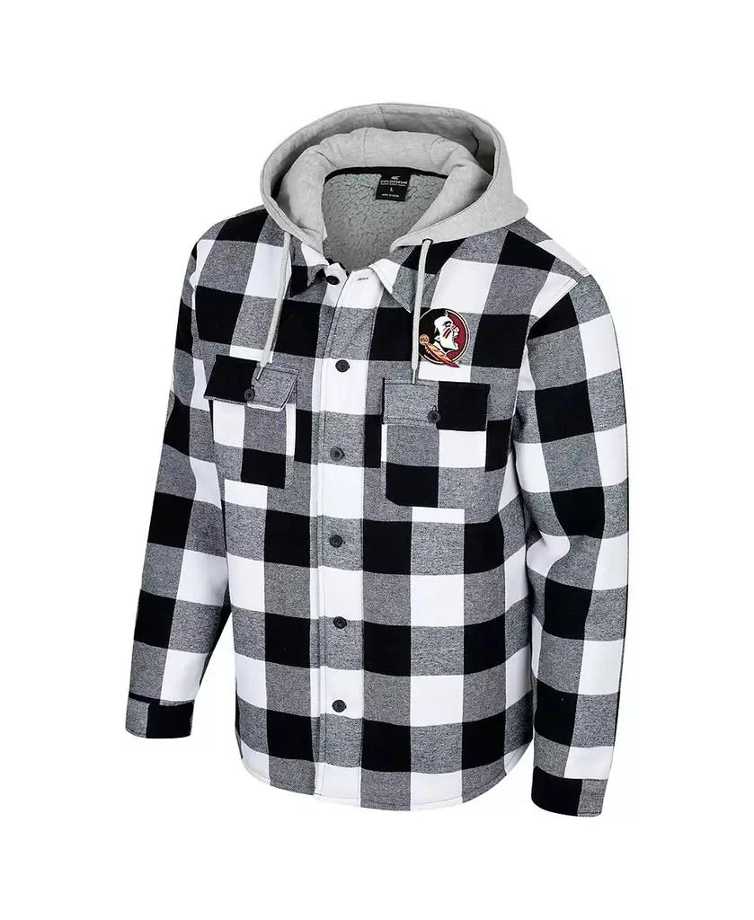 Colosseum Men's Black/White Florida State Seminoles Buffalo Plaid Full-Zip Jacket 3