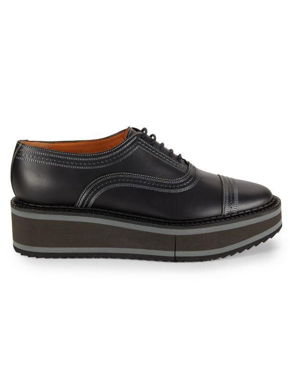 Clergerie Blaise Leather Platform Oxford Shoes