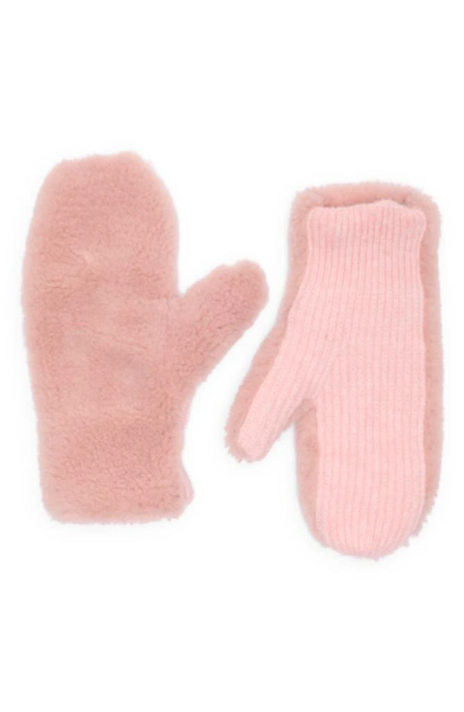 BCBG Faux Shearling Mittens