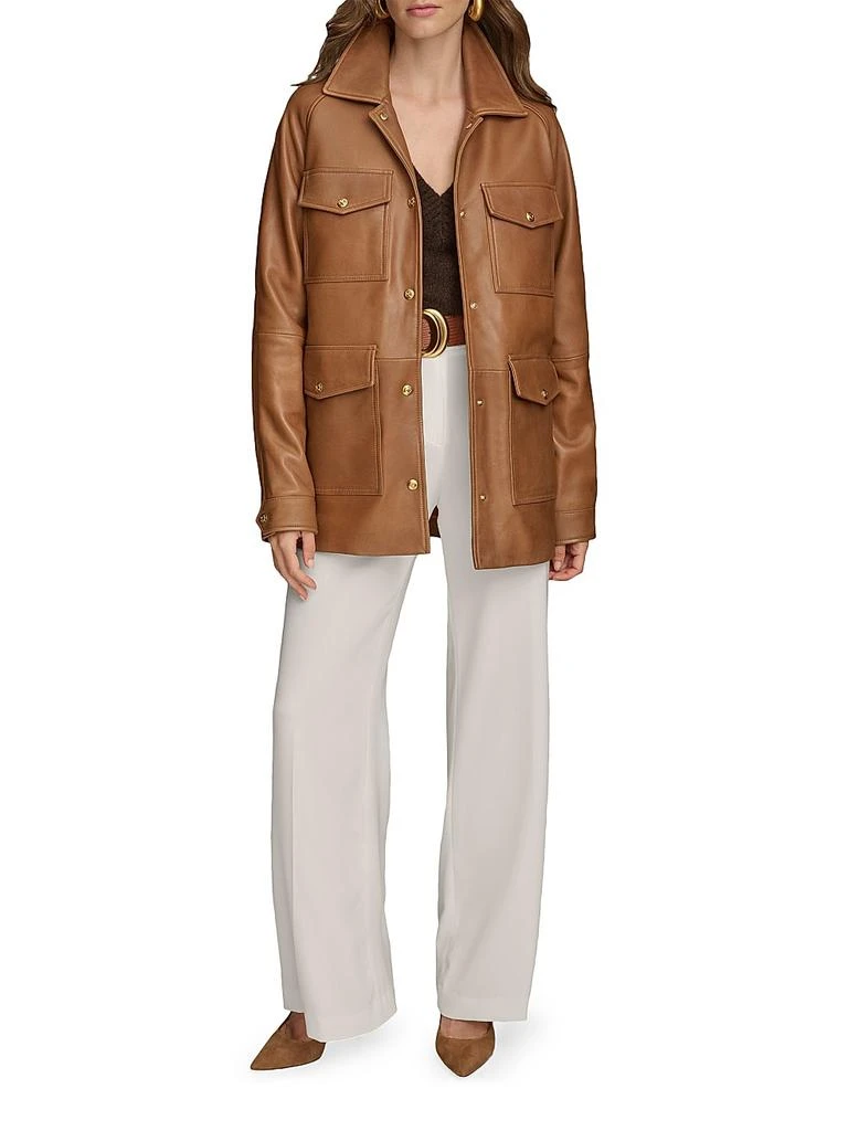 Donna Karan Leather Field Jacket 2