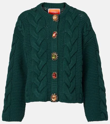 LA DOUBLE J Portrait cable-knit cardigan 1