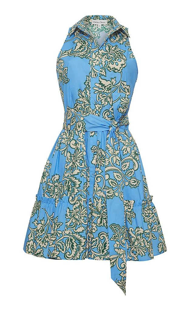 Cara Cara Cara Cara - Hannah Cotton-Poplin Mini Shirt Dress - Blue - L - Moda Operandi 1