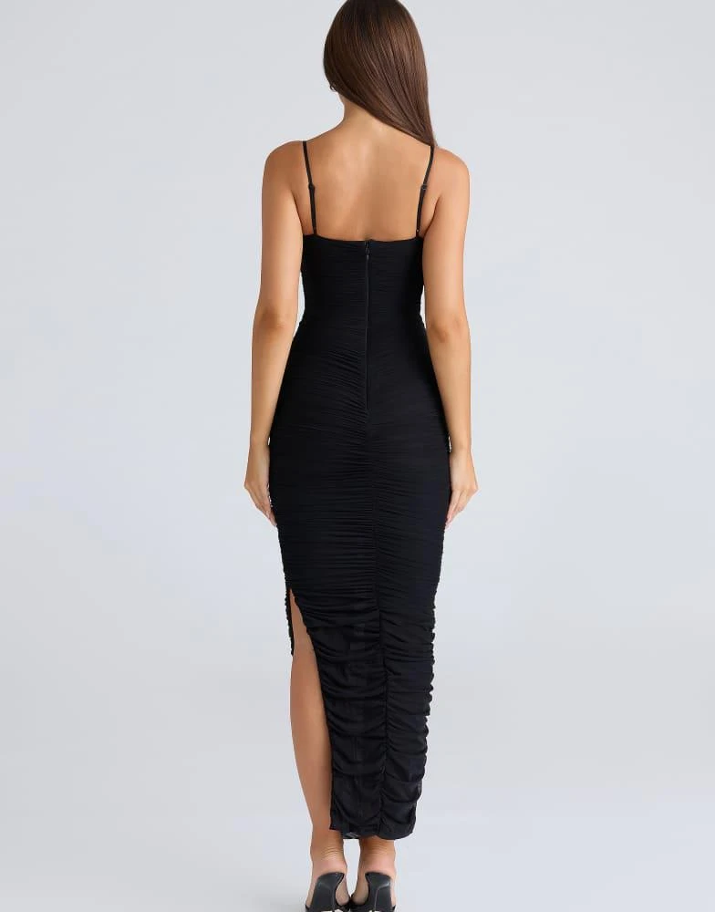 house of cb black maxi dress HOUSE OF CB PERSEPHONE CORSET MAXI DRESS BLACK – Hire Me AU main image 1