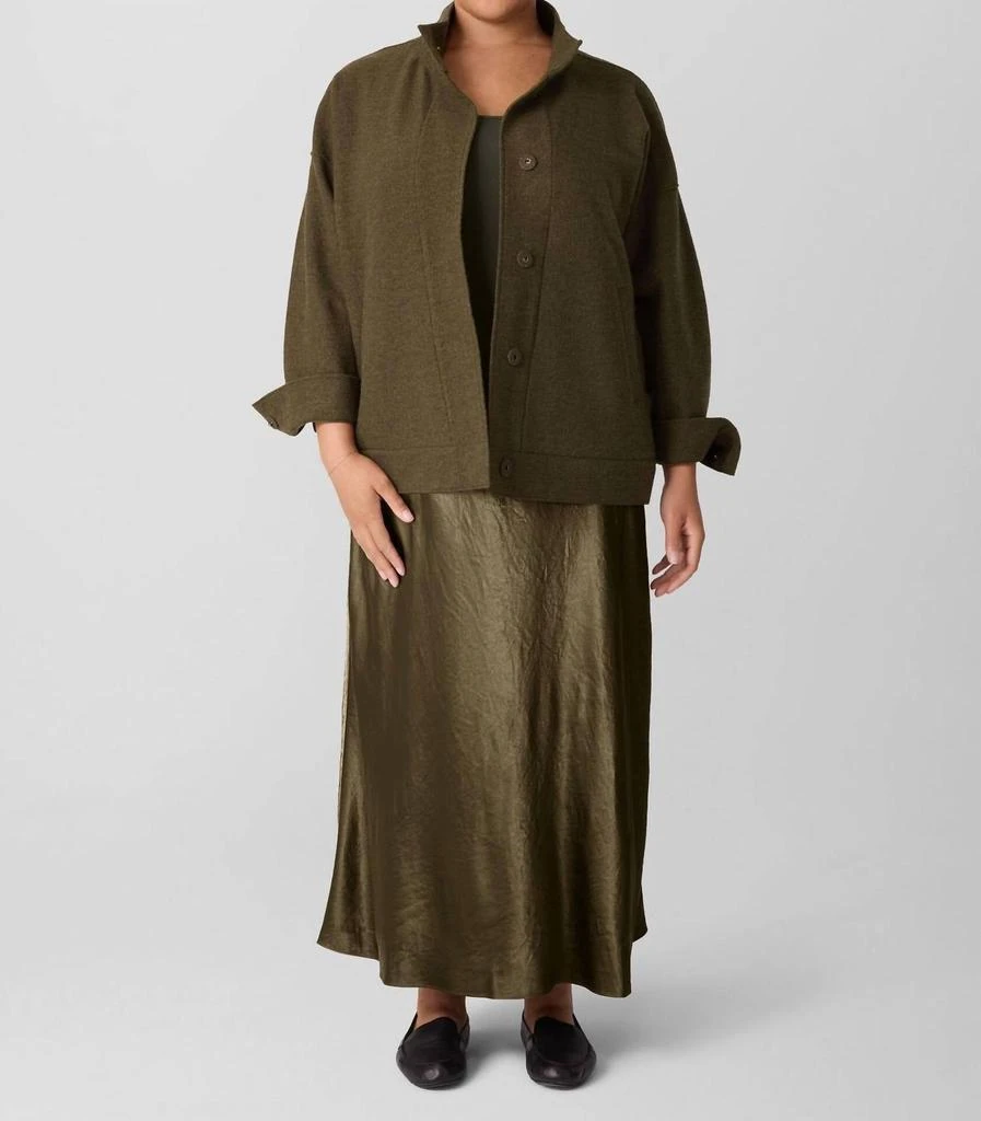 Eileen Fisher Women
s Stand Collar Jacket In Alpine