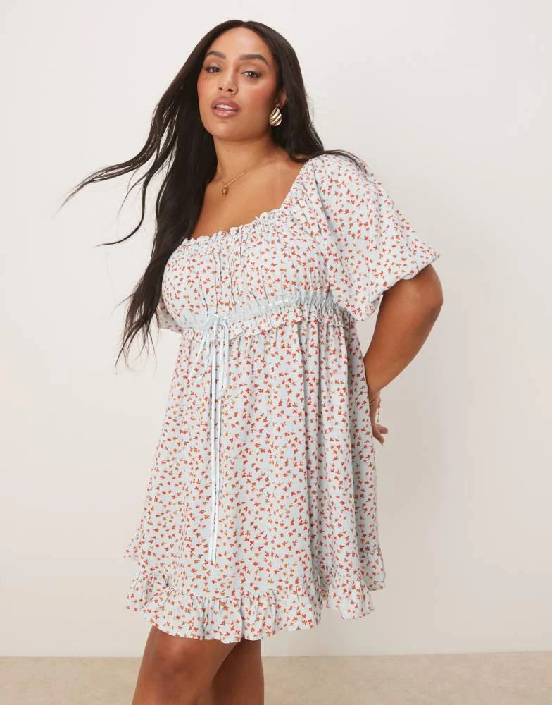 knee length dresses for ladies Rent Asos Luxe Applique Embroidered Puff Sleeve Tassle Detail Mini Dress In  White