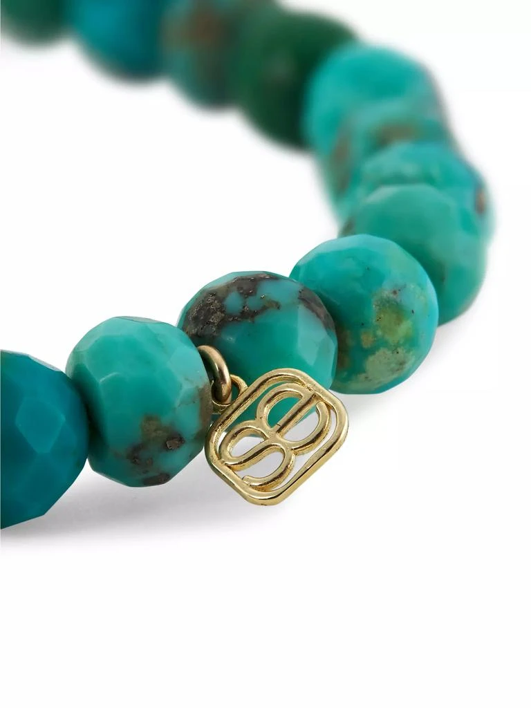 Sydney Evan 14K Yellow Gold, Turquoise &amp; Enamel Happy-Face Charm Bracelet 3