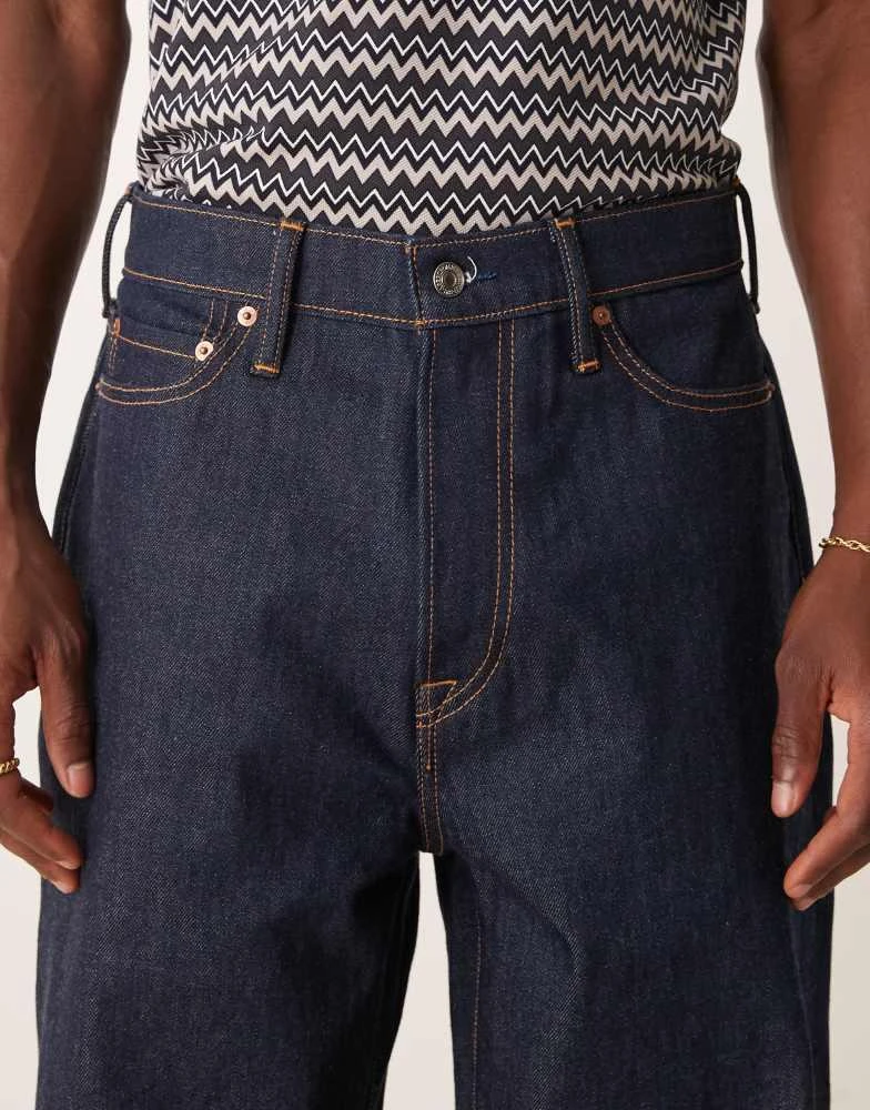 Abercrombie & Fitch Abercrombie & Fitch loose straight leg jeans in dark wash blue 5