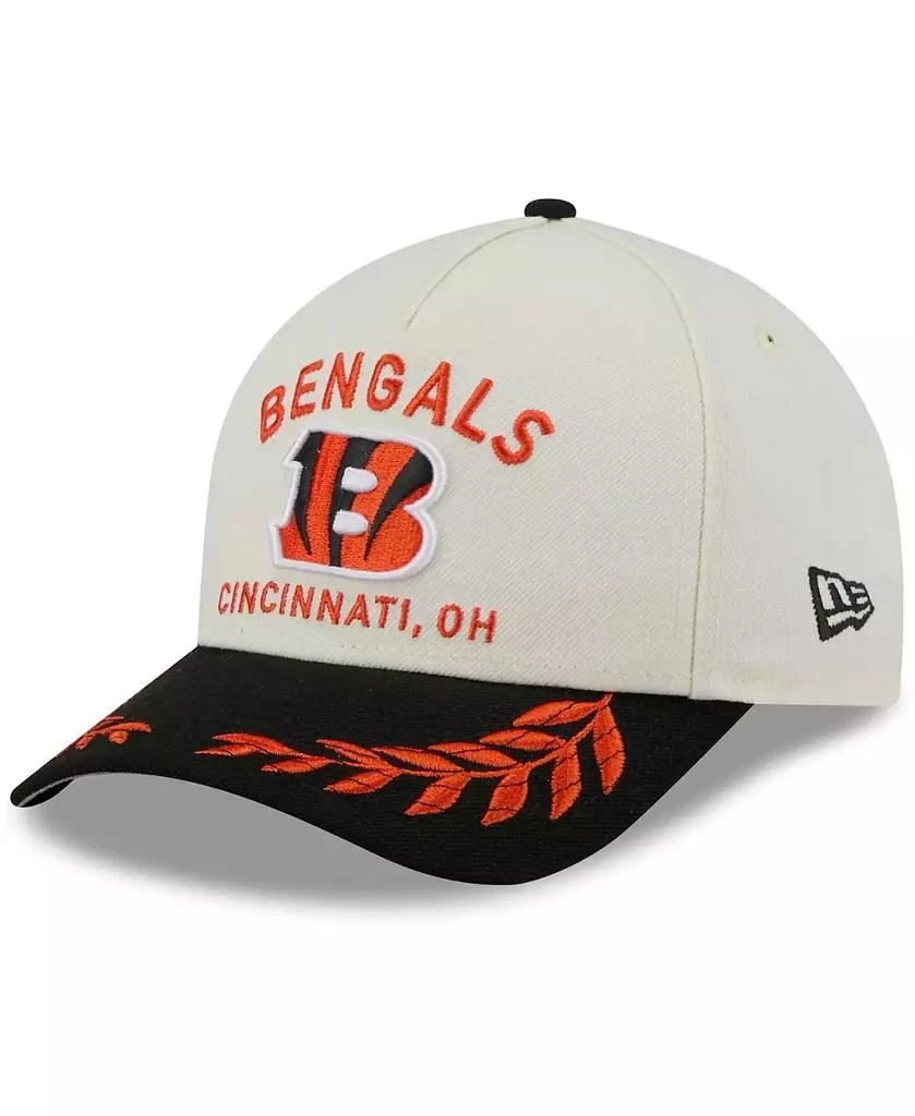 New Era Men's Cream/Black Cincinnati Bengals 2025 NFL Draft 9FORTY A-Frame M-Crown Adjustable Hat 1