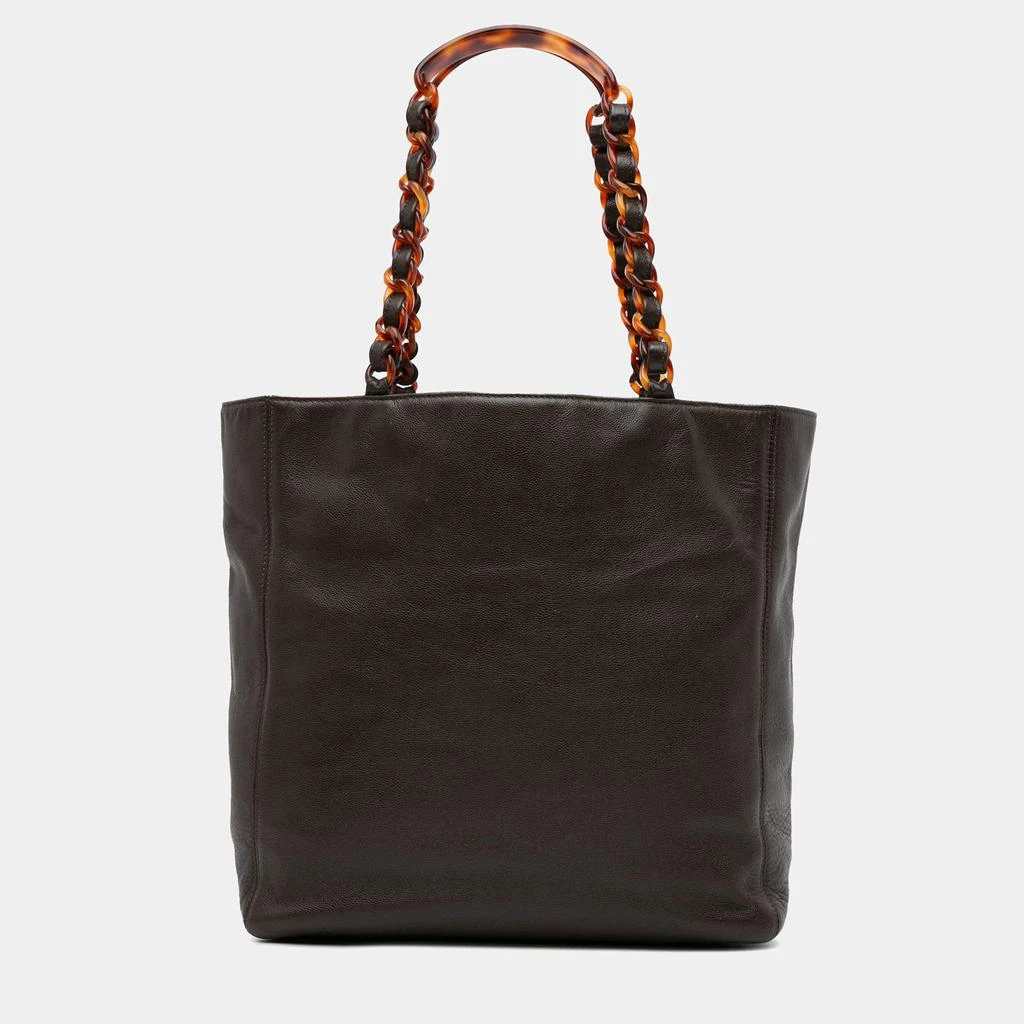 Chanel Chanel Brown Tone Caviar Leather CC Tote Bag 3