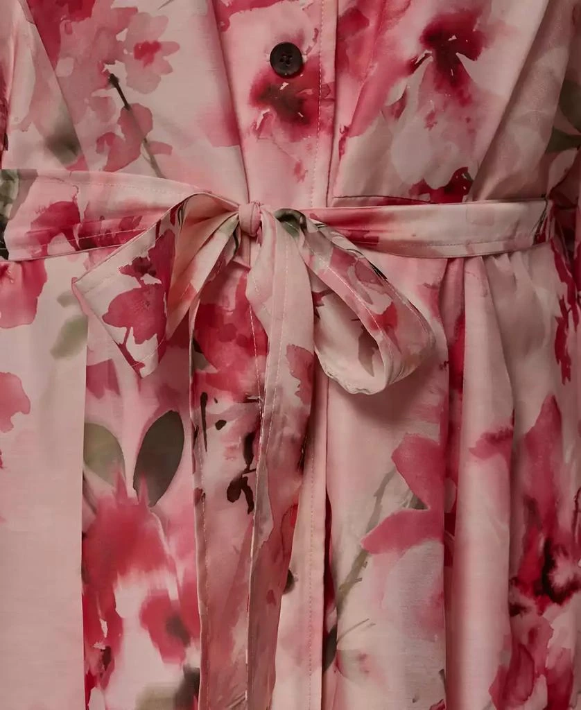 Donna Karan Plus Size Short-Sleeve Organza Shirt Dress 4