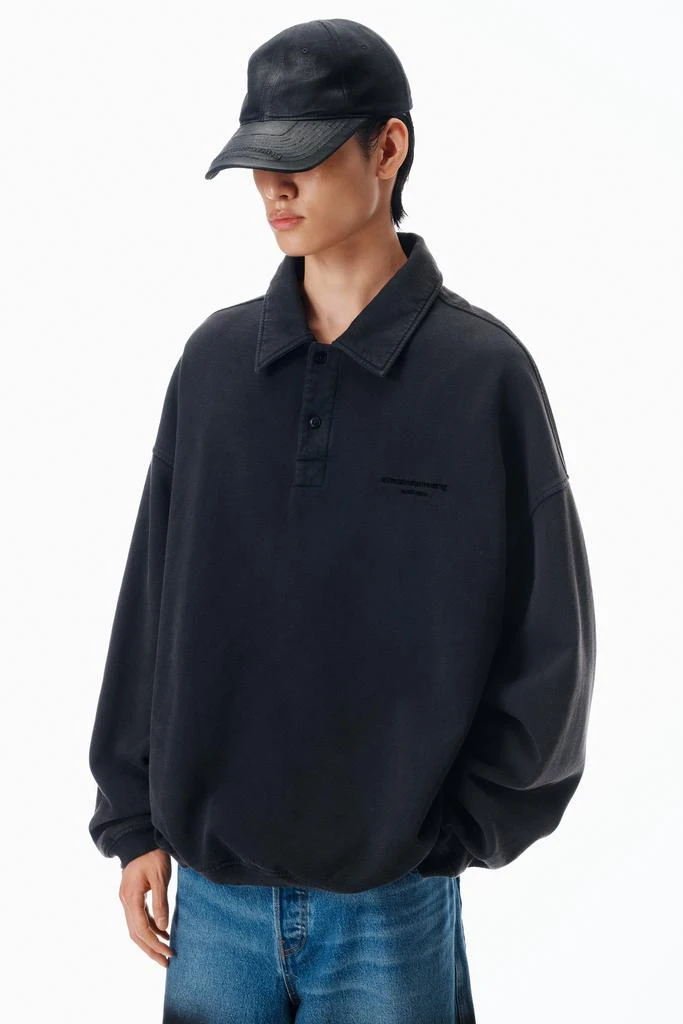 Alexander Wang Long Sleeve Polo in Cotton Oversized 3