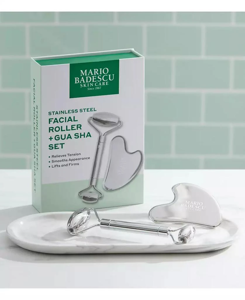 Mario Badescu 2-Pc. Stainless Steel Facial Roller & Gua Sha Set 2