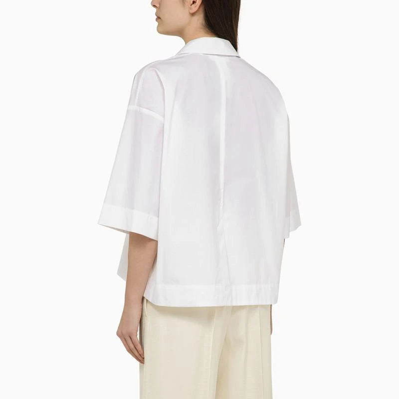 Max Mara White short-sleeved cotton shirt 3