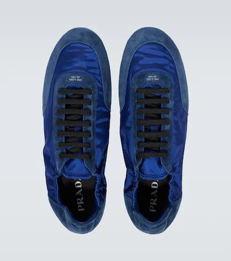 Prada Collapse Re-Nylon and suede sneakers 4