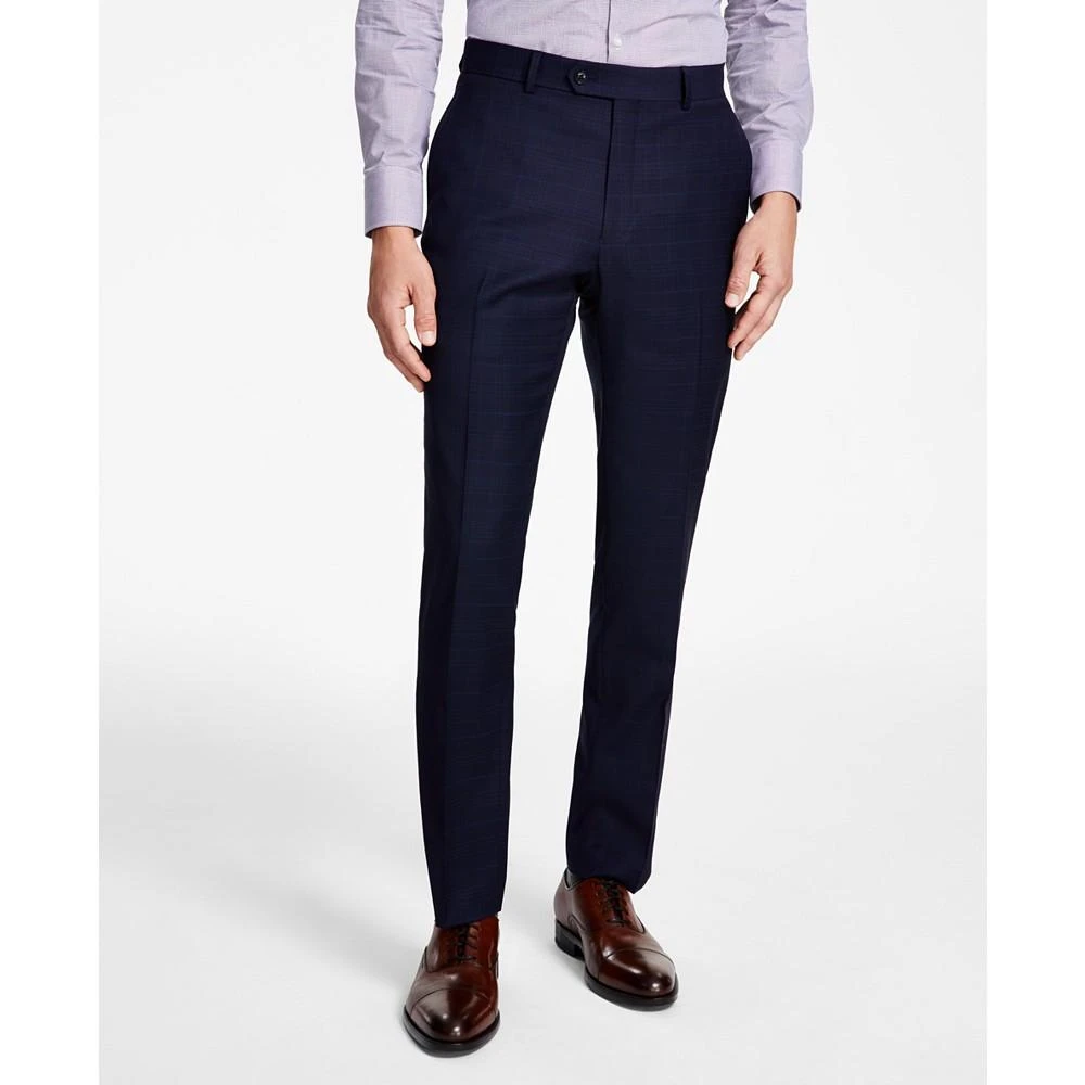 Tommy Hilfiger Men's Modern-Fit TH Flex Stretch Plaid Wool Blend Suit Pants 2