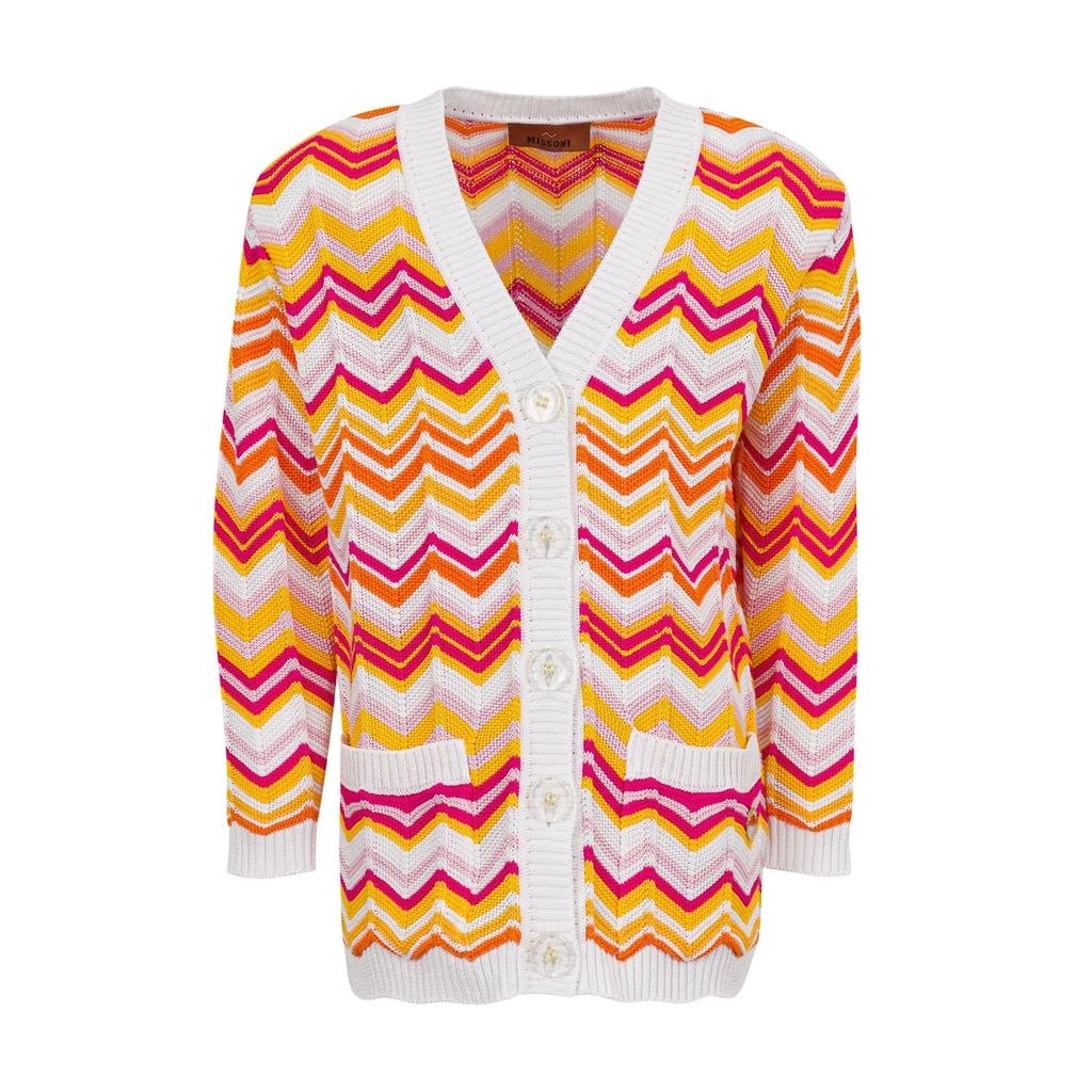Missoni Missoni Kids Zigzag Patterned V-Neck Cardigan