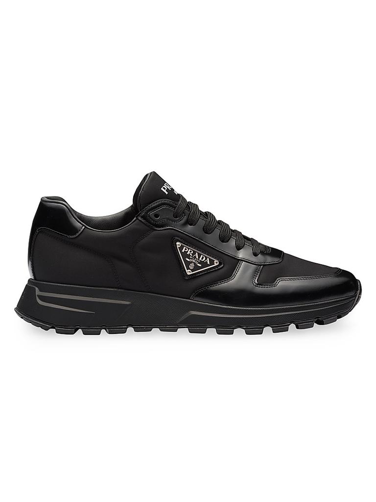 【PRADA】LOGO SNEAKERS Prada Prada Logo Patch Lace-Up Sneakers - Casual Shoes