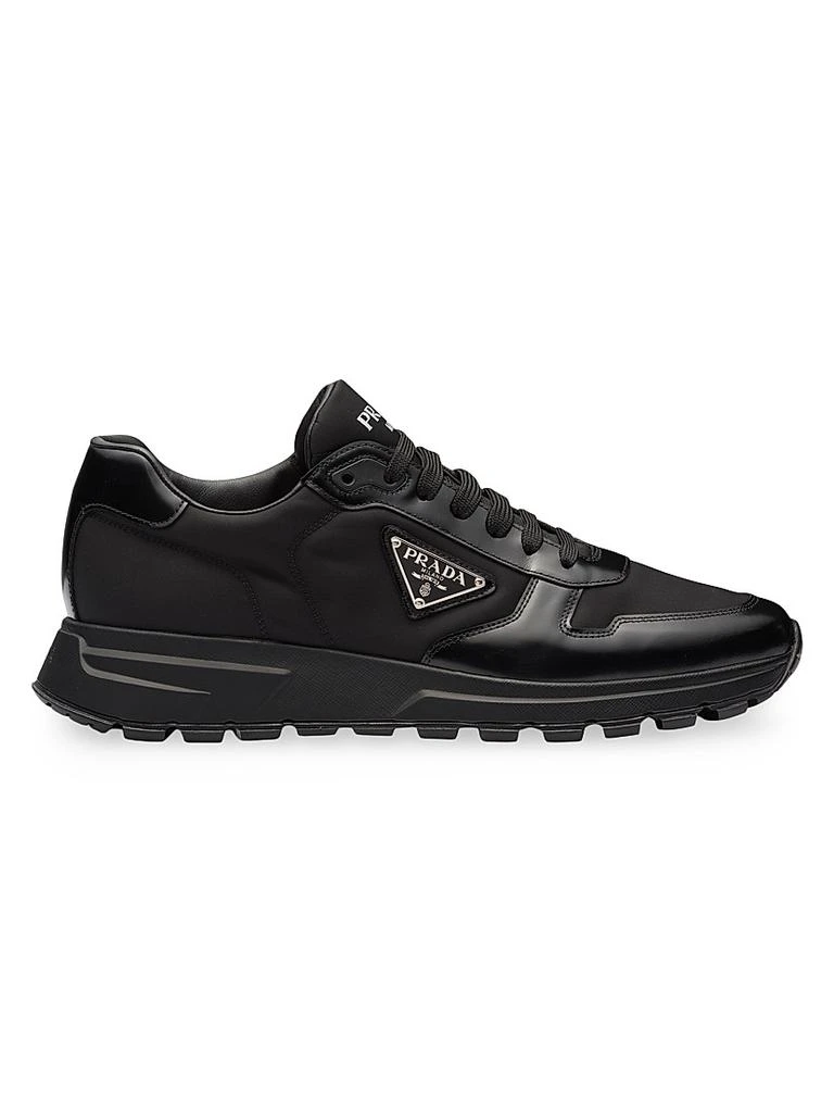 Prada Re-Nylon and Brushed Leather Sneakers 1