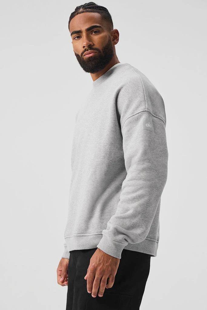 Alo Renown Heavy Weight Crew Neck Pullover - Athletic Heather Grey 3