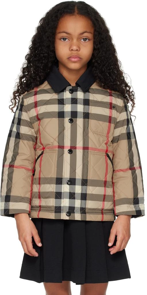 Burberry Kids Beige Check Jacket 1