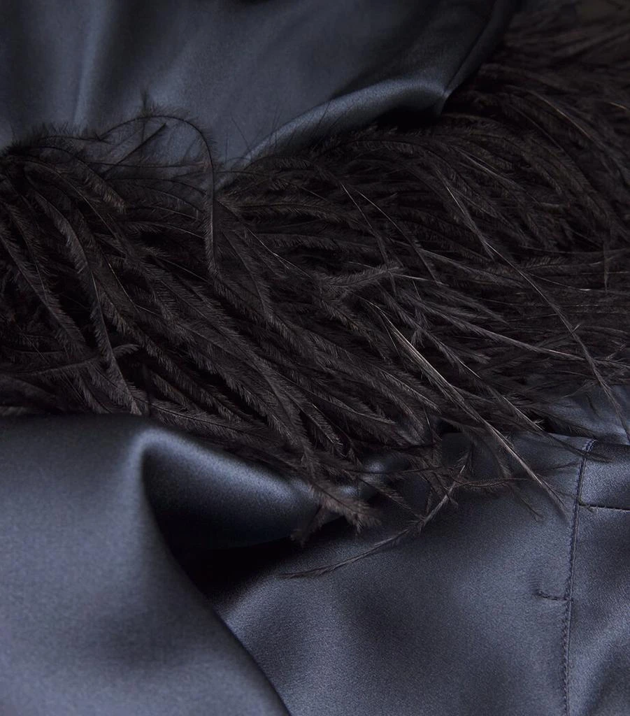 GILDA & PEARL Feather-Trim Camille Long Robe 5