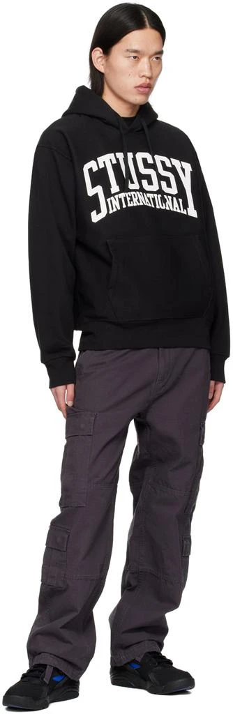 STUSSY Black 'International' Hoodie 4