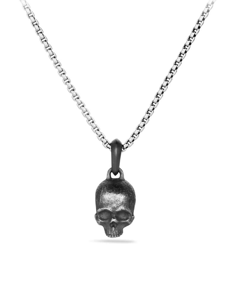 David Yurman Sterling Silver Waves Skull Amulet