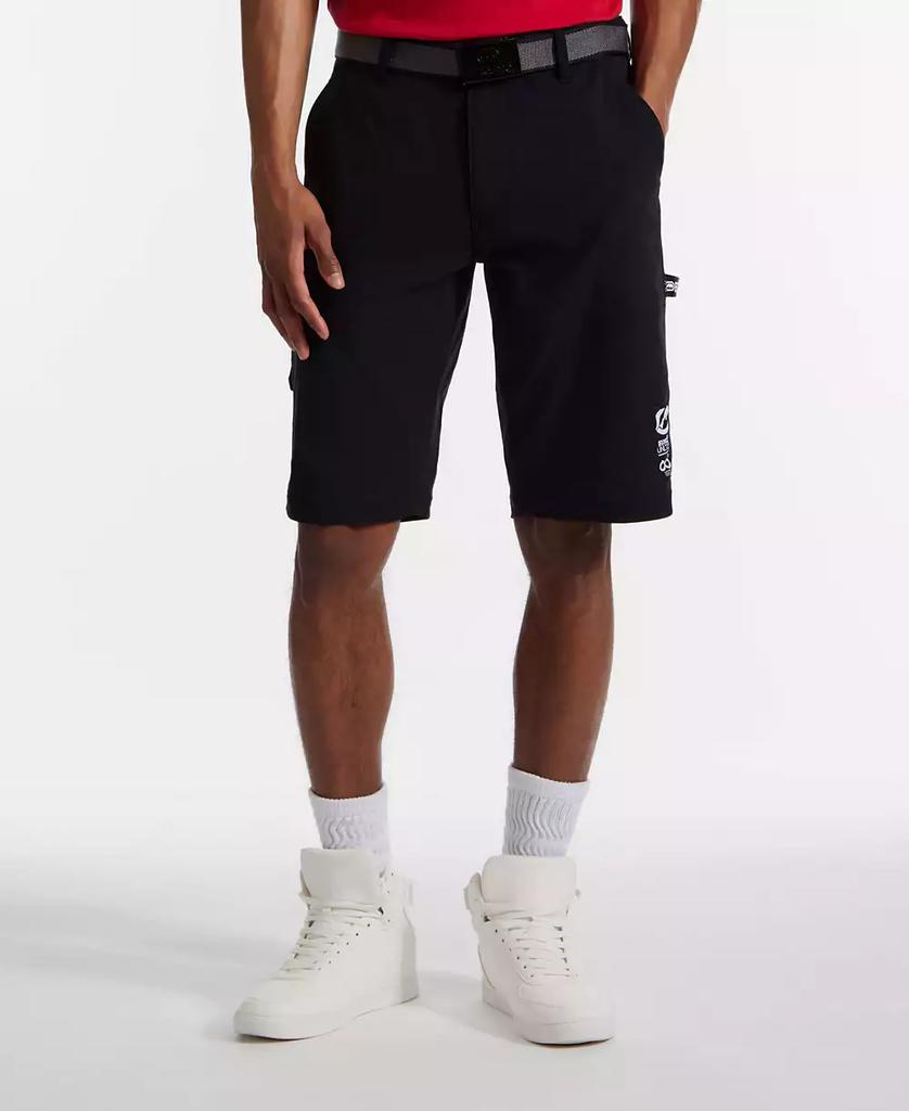 Ecko Unltd Men's Keep Tabs On Belted Cargo Shorts