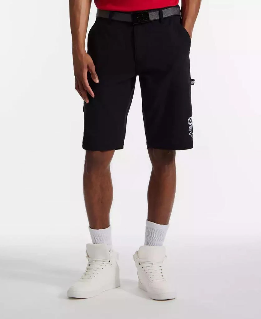 Ecko Unltd Men's Keep Tabs On Belted Cargo Shorts 1