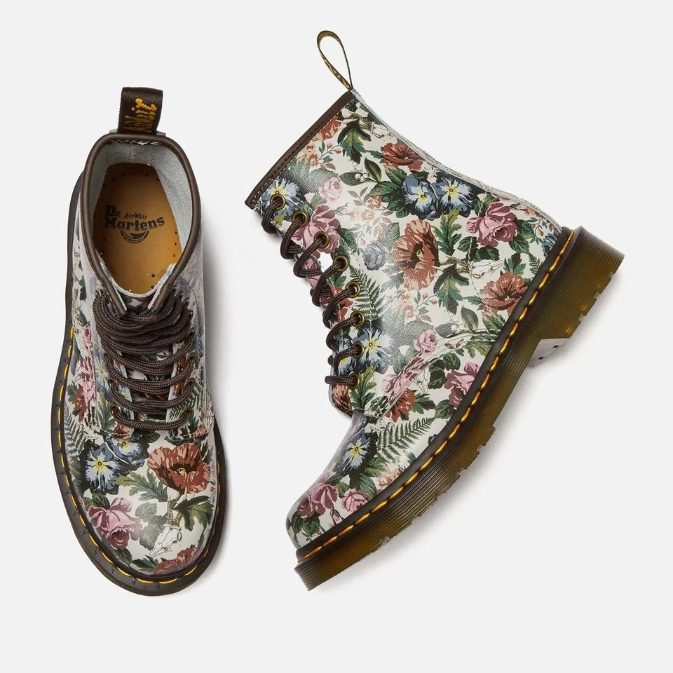 Dr. Martens DR. MARTENS WOMEN'S 1460 FLORAL-PRINT LEATHER 8-EYE BOOTS 5