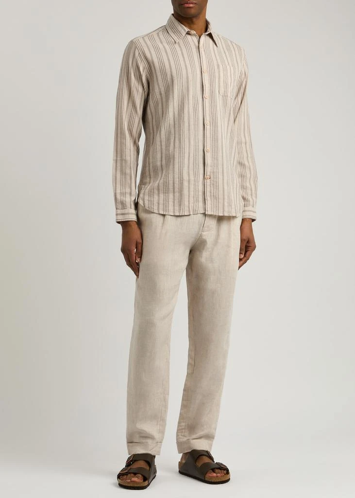 Oliver Spencer New York Special striped cotton-blend shirt 4