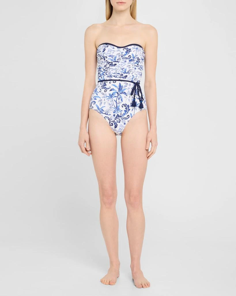 Tommy Bahama Terrazzo Tile Bandeau One-Piece Swimsuit 2