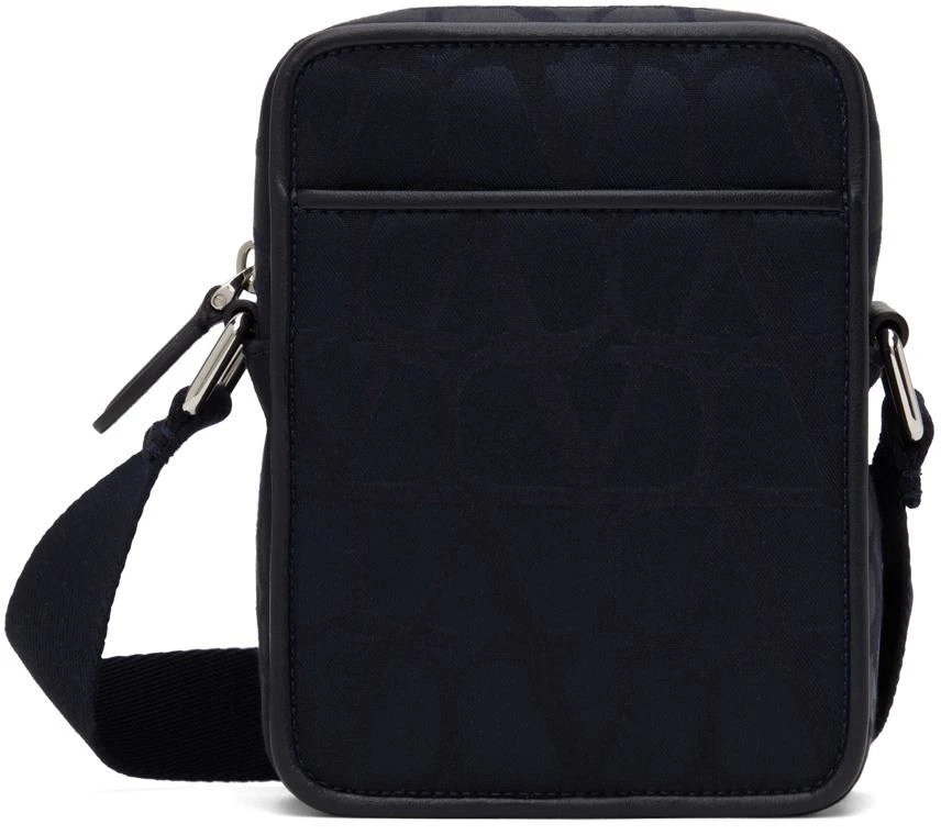 Valentino Navy Small Iconographe Nylon Messenger Bag 1