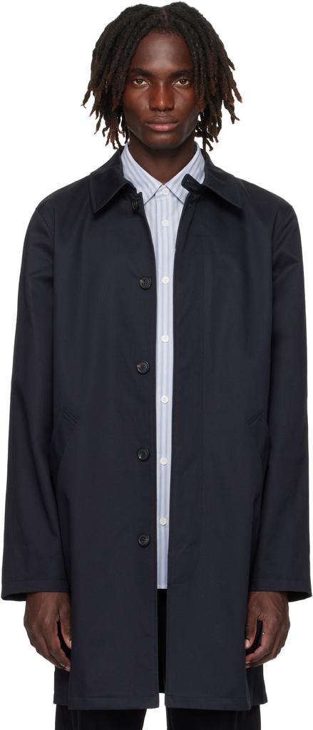 ジャケット・アウター A.P.C. Urban Mac Coat-Navy/M A.P.C. Navy Urban Mac Coat - Coats - Save Extra 10% OFF