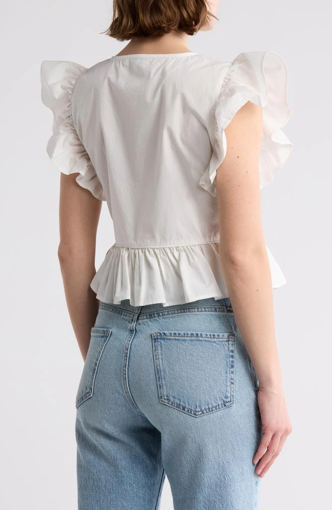 VIGOSS Ruffle Shoulder Top 2