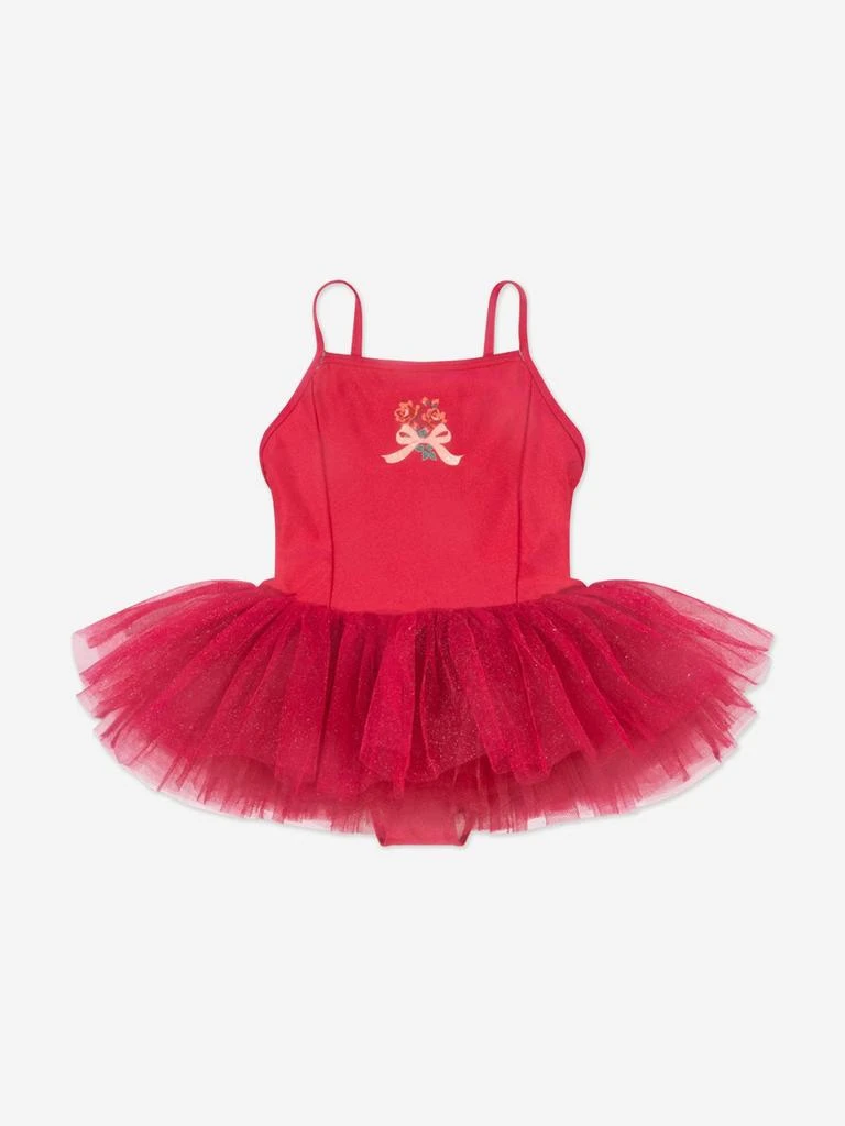 Konges Slojd Girls Marina Ballerina Dress in Red 1