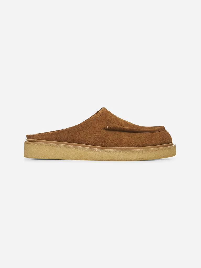 Marni Gold brown suede sabot 1