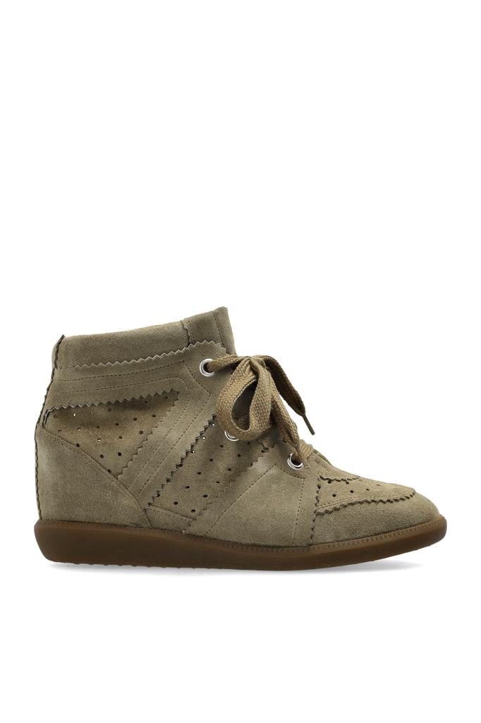 ショートブーツ・ブーティ Isabel Marant Camel suede Felsa lace-up shoes ISABEL MARANT Felsa fringed tasseled leather-trimmed suede