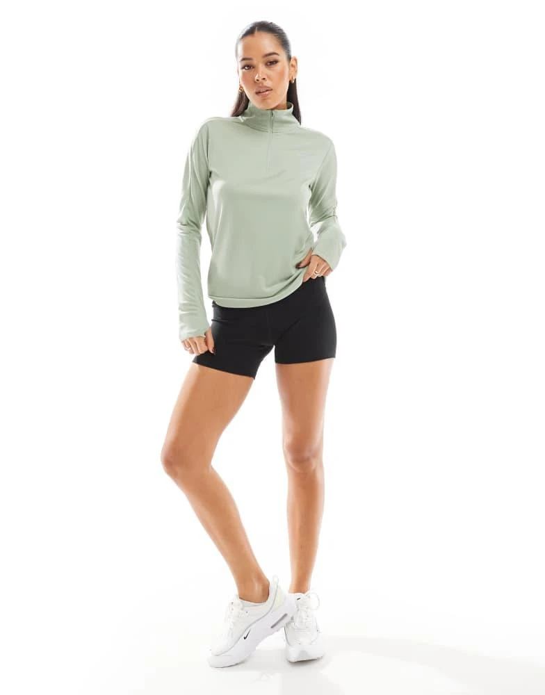 NIKE Nike Running Pacer Dri-FIT 1/4 zip sweatshirt in light green 2