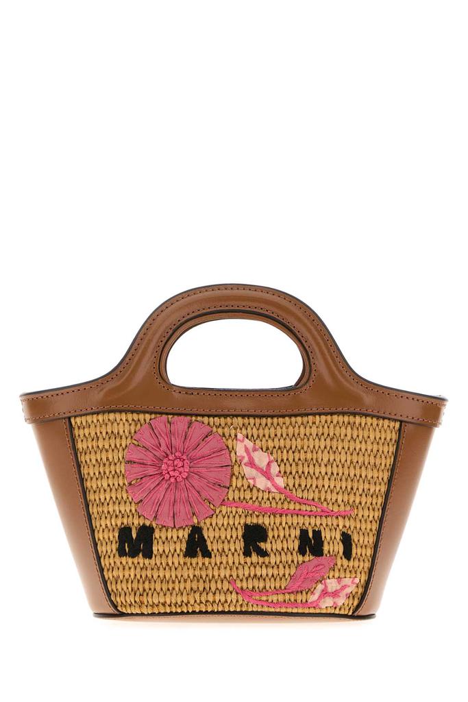 Marni Caramel Raffia Handbag