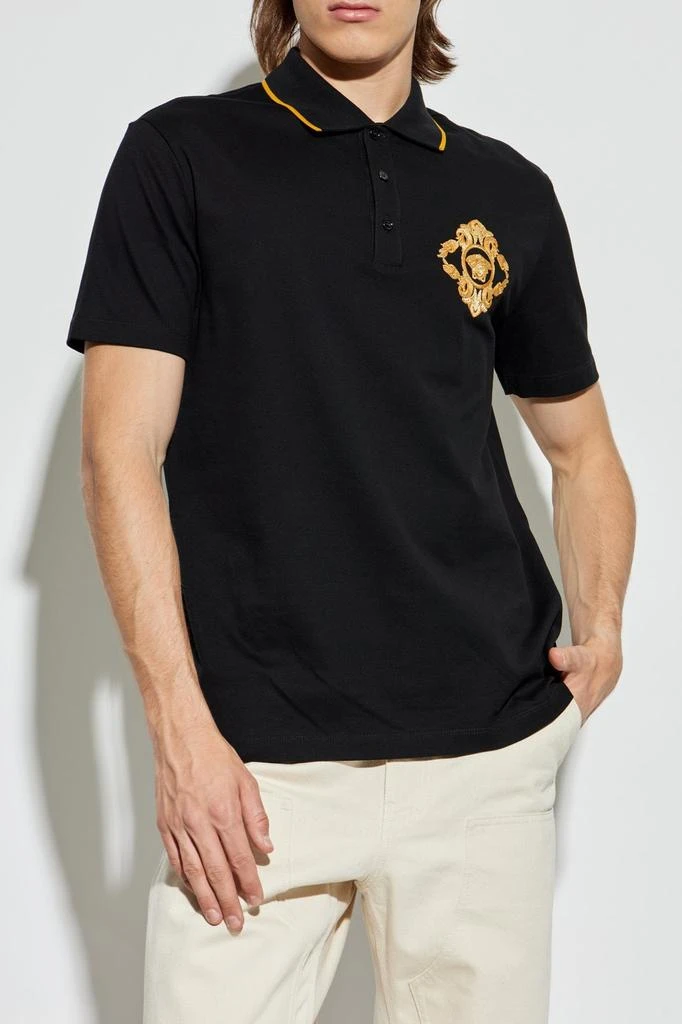 Versace Versace Medusa Head Embroidered Short-Sleeved Polo Shirt 2