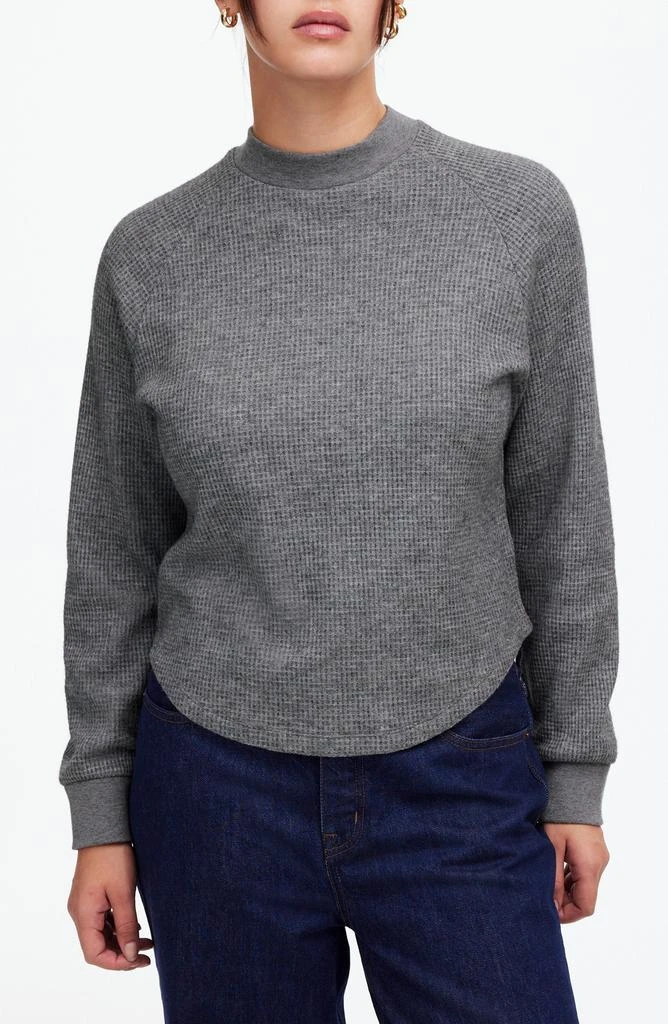 Madewell Long Sleeve Waffle Knit Crewneck T-Shirt 1