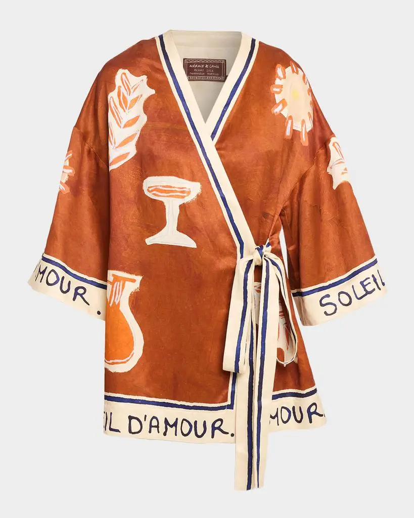 ALEMAIS Soleil D'Amour Wrap Mini Dress