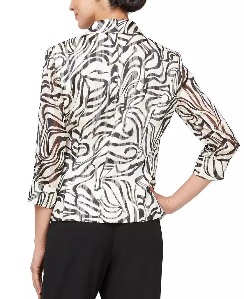 Alex Evenings Women's Printed Side-Tie Blouse 3
