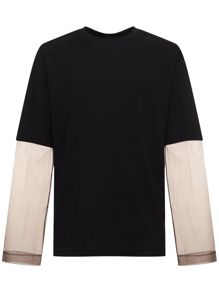 Dries Van Noten Hemal Long Sleeve Loose Fit T-shirt