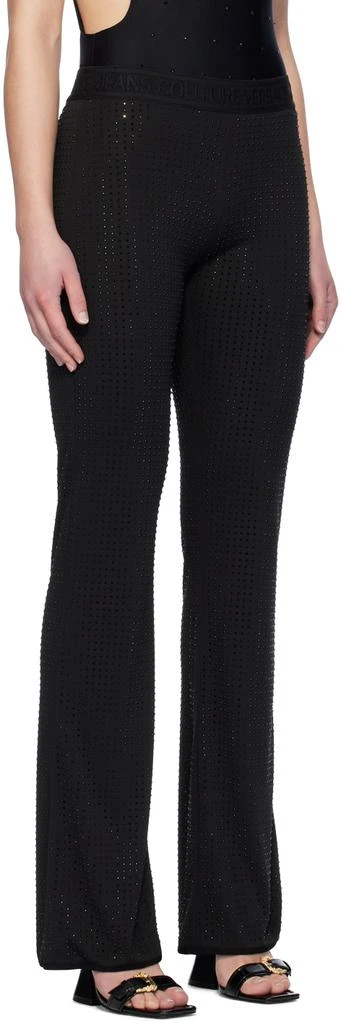 Versace Black Crystal-Cut Leggings 2