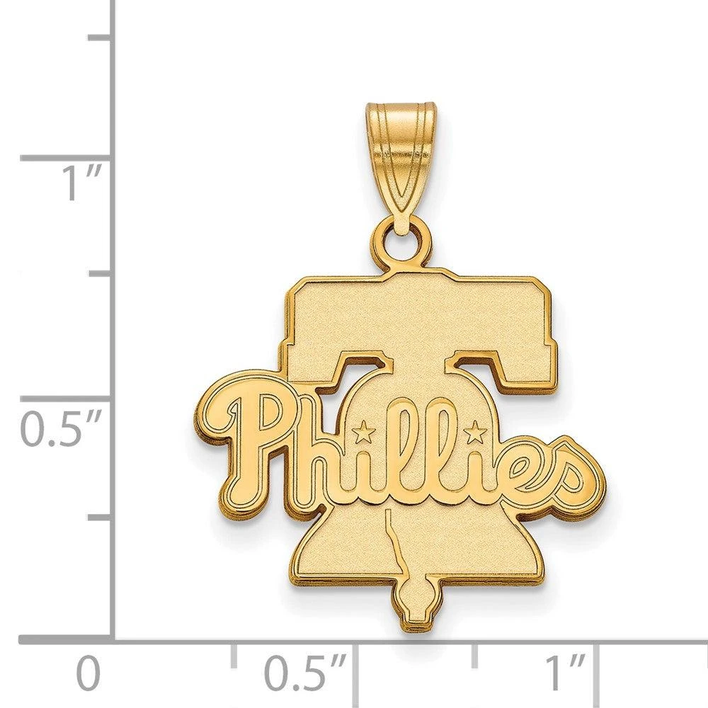 Diamond2Deal 14k Yellow Gold Gold Philadelphia Phillies Liberty Bell Large Pendant 3